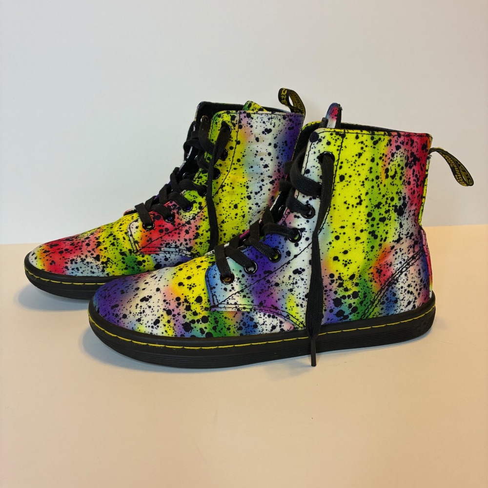Dr. Martens Hackney Boots Airware Original Colorful Splatter Paint Women's US 6